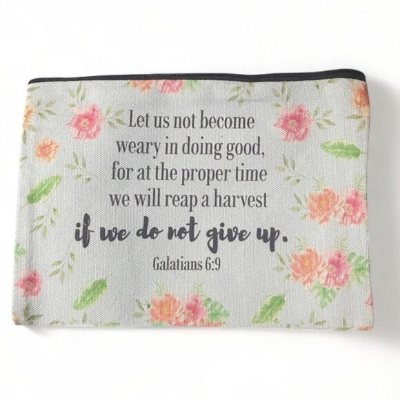 Handbags - NEW - Floral Christian Bible Makeup Bag Pouch - Cosmetic Bags - Style 5